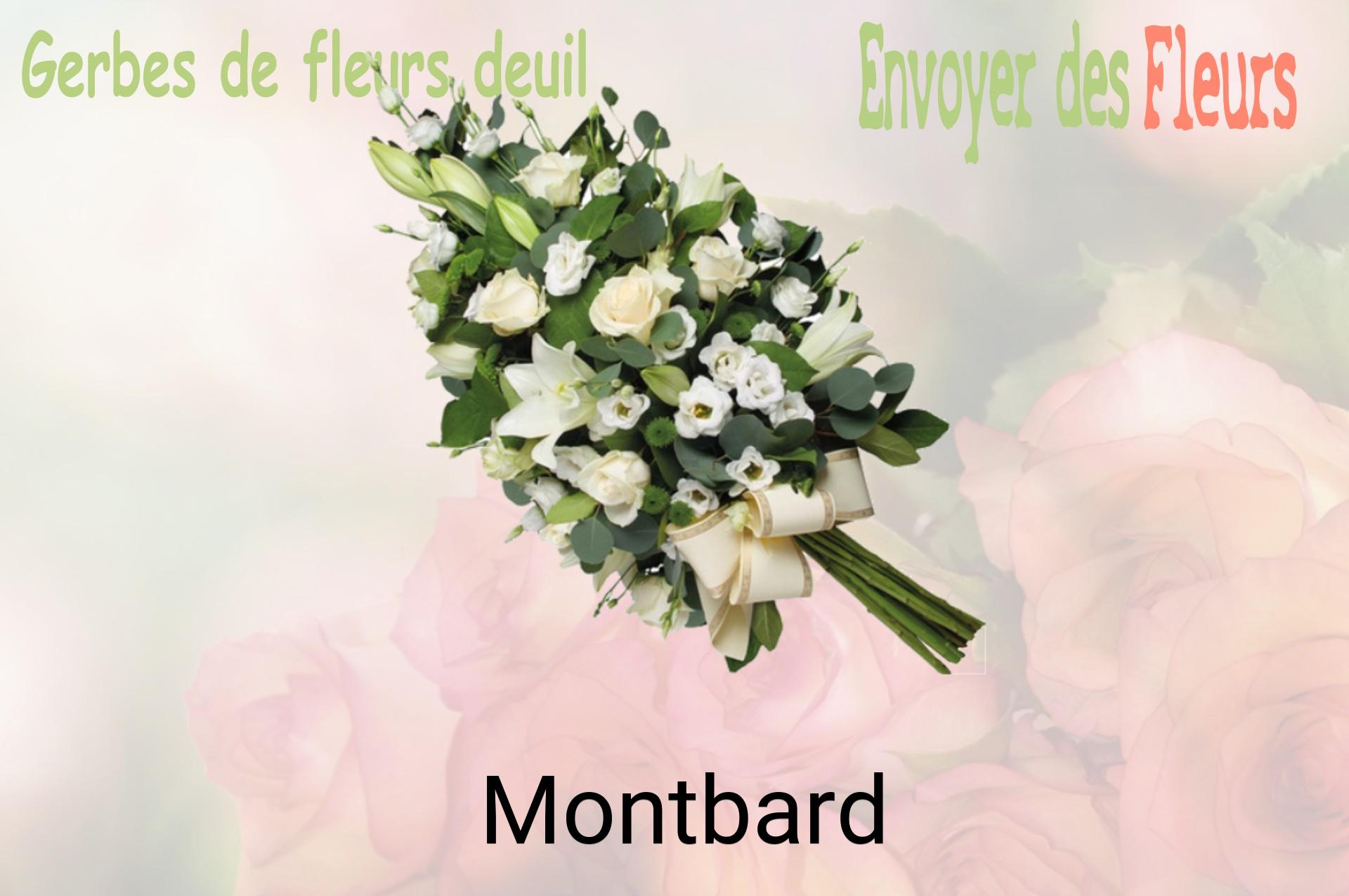 Gerbe de fleurs de deuil livrée à Montbard